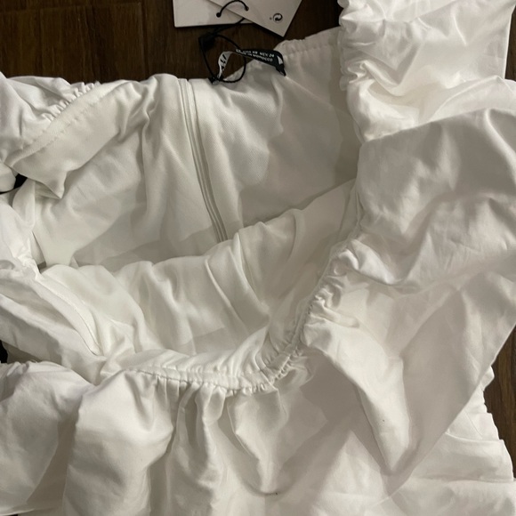 Zara white  string mini dress - Picture 3 of 7